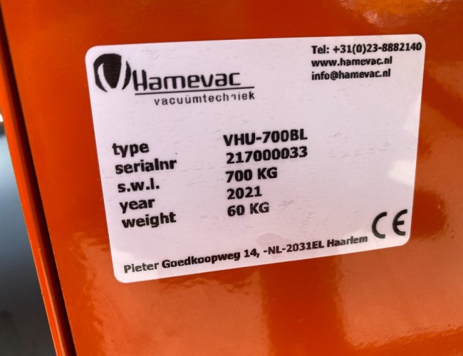 2024 Hamevac VHU-700-BL Vacuumunit VK9412 | Vacuum techniek | Vacuum Hef Unit