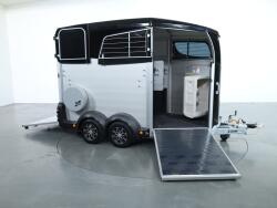 2025 Ifor Williams HBX506 2 paards trailer - Voorlosser RH (zilver) VT727 | Aanhangwagen | Paardentrailer